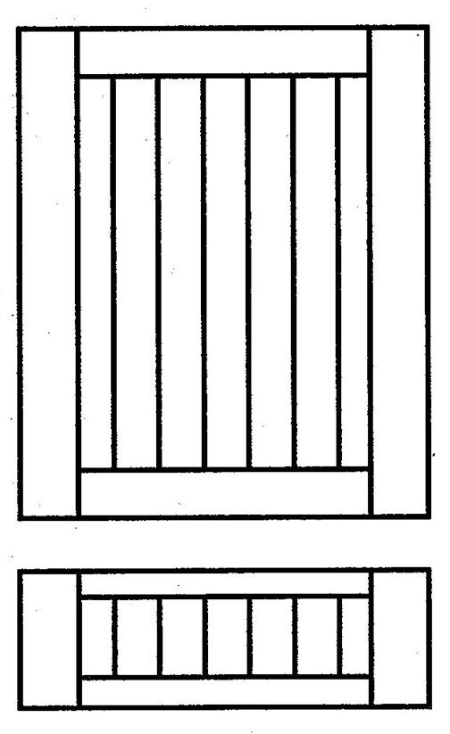 Hancock style door with corresponding drawer front<br />Drawer front left and right railse are 2-1/2" to match door.<br />Top and bottom rails are 1-1/2" (reduced rail look).