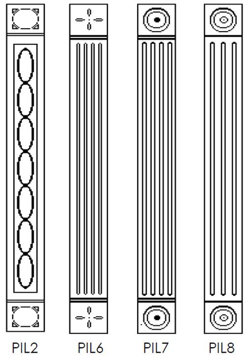 The four Pilaster designs