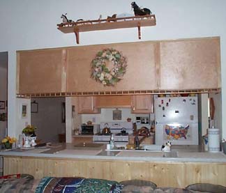 The customer changed the cabinet facing<br />on the opposite side of the kitchen too.