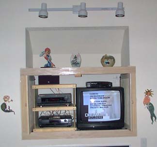 What the doors are hiding in that cabinet.