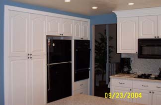 Nice white kitchen with raised panel<br />thermal foil doors.