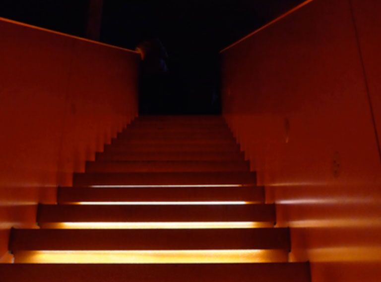 The subtle glow of Tape lighting. TapeBasic-LED is flat, barely sticks up at all. It is narrow, it is flexible in one direction. Great for w