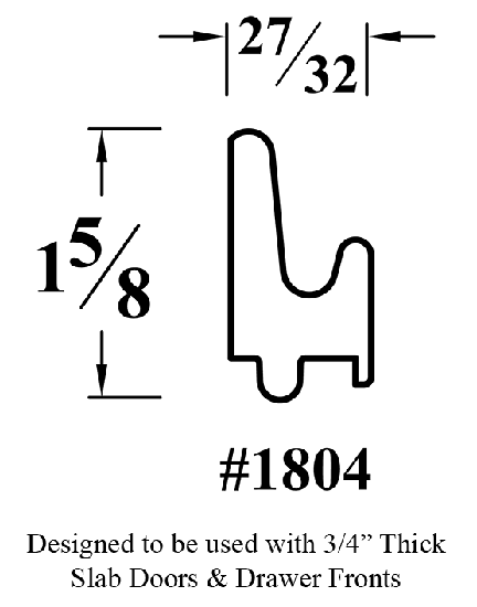 J-pull melamine doors 3/4 thick