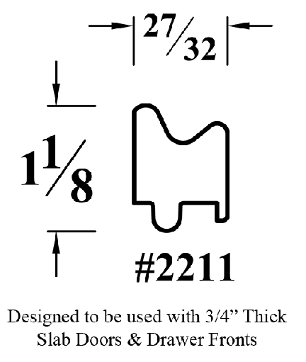 C-pull melamine doors 3/4 thick