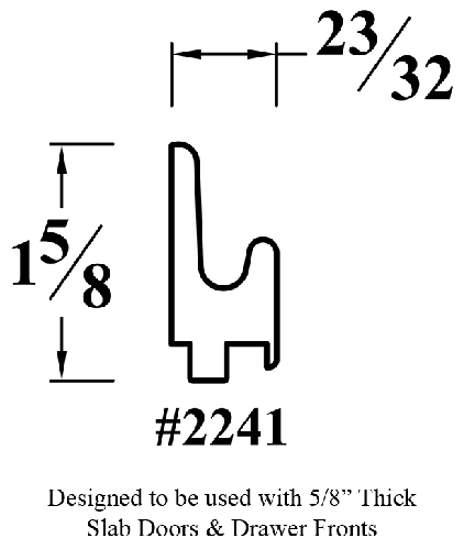J-pull melamine doors 5/8 thick
