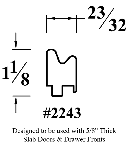 C-pull melamine doors 5/8 thick