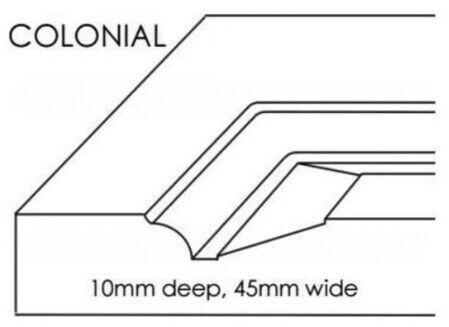 Brushy Creek Custom Doors Colonial Raised Panel Profile specs