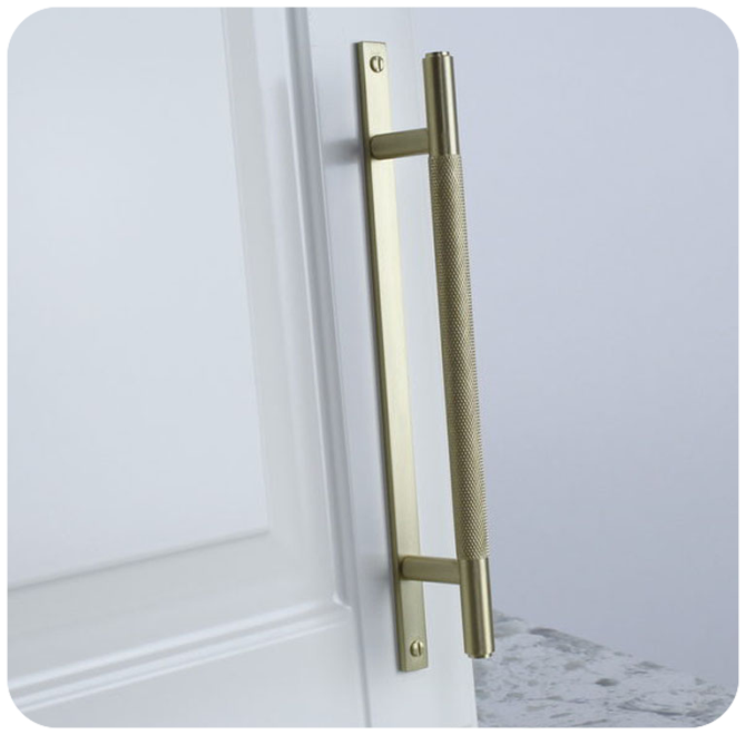 Century Hardware pull with full length backplate