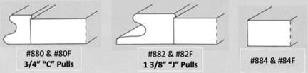 Woodmont Doors C-Pull and J-Pull spec info