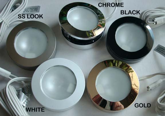 Hera ER1 ES1 halogen lights gold white chrome black stainless steel